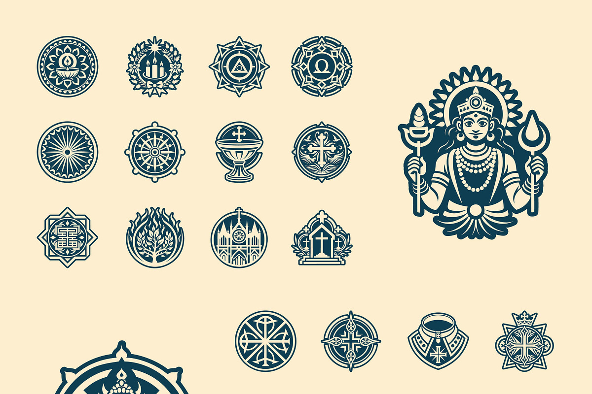 Religious Icons Symbols, a Solid Icon by Creative Stall (Photo 7 of 9)