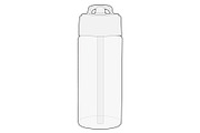 Plastic Water Bottle Mockup Vector, a Cups & Container Mockup by PATTERNBASE (Thumbnail 1 of 8)