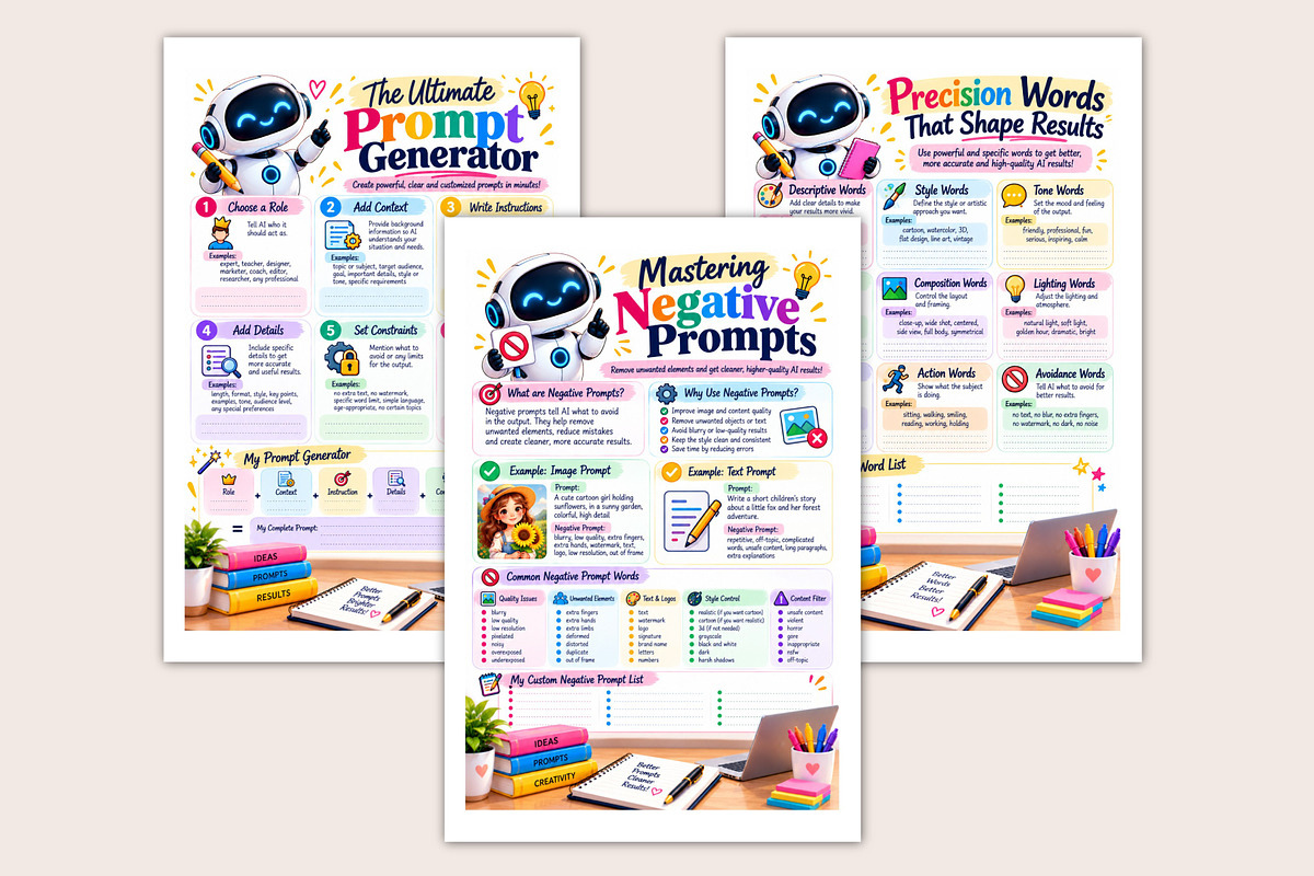 The Intelligent Prompt Library, a Stationery Template by Designmela01 (Photo 3 of 5)