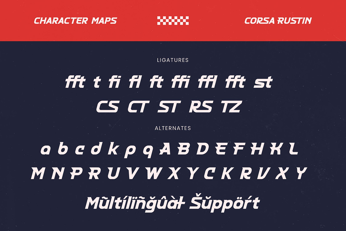 Corsa Rustin Futuristic Sport Font, a Sans Serif Font by timelesstype.co (Photo 19 of 20)