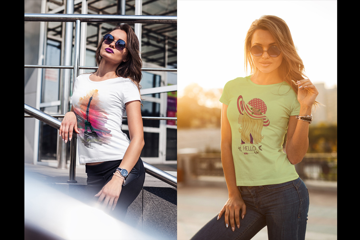 T-Shirt Mock-Up Fashion Girl, a Shirt Mockup by Dikarte.Store (Photo 7 of 9)