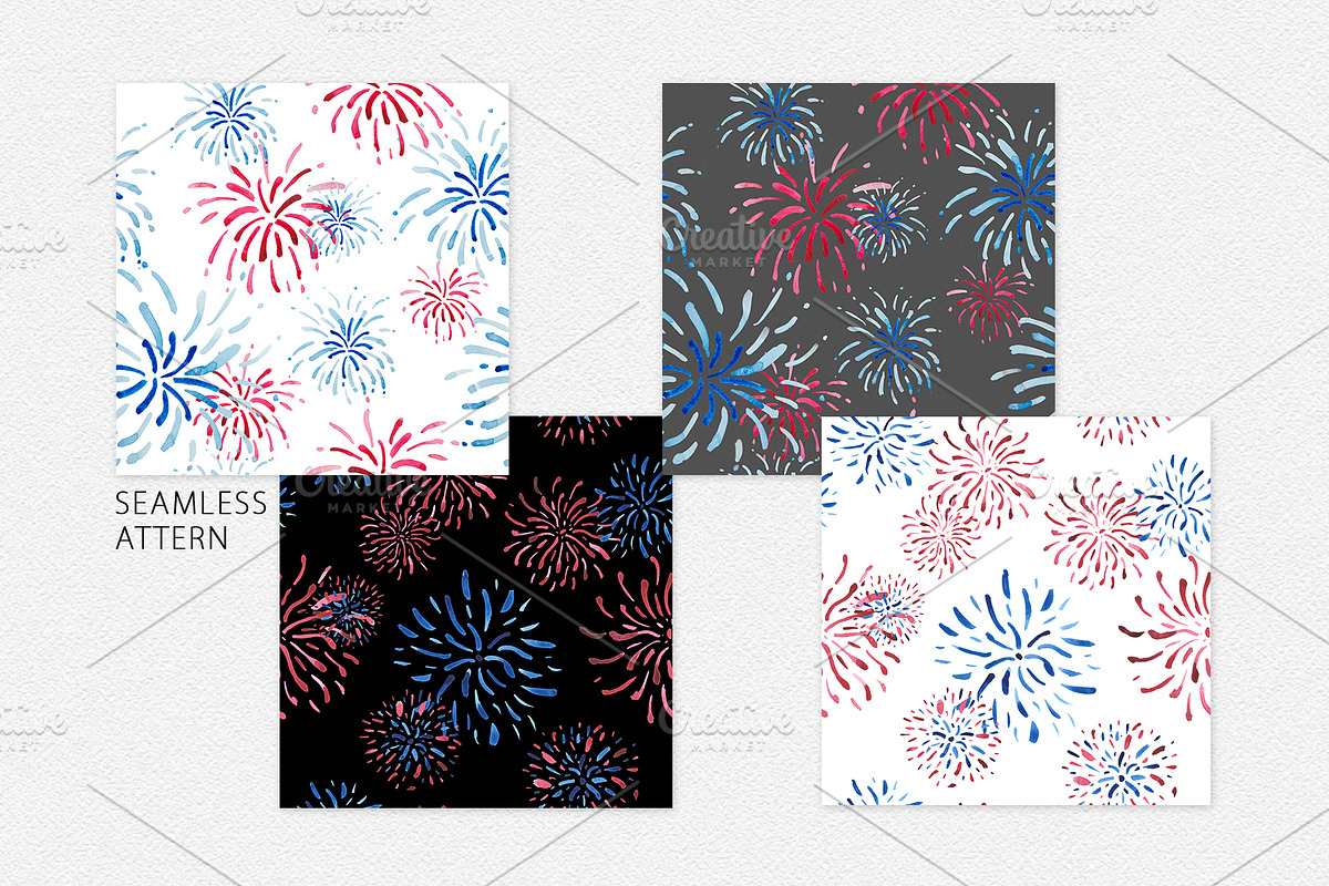 Watercolor fireworks, an Object Graphic by Design X0 (Photo 4 of 7)