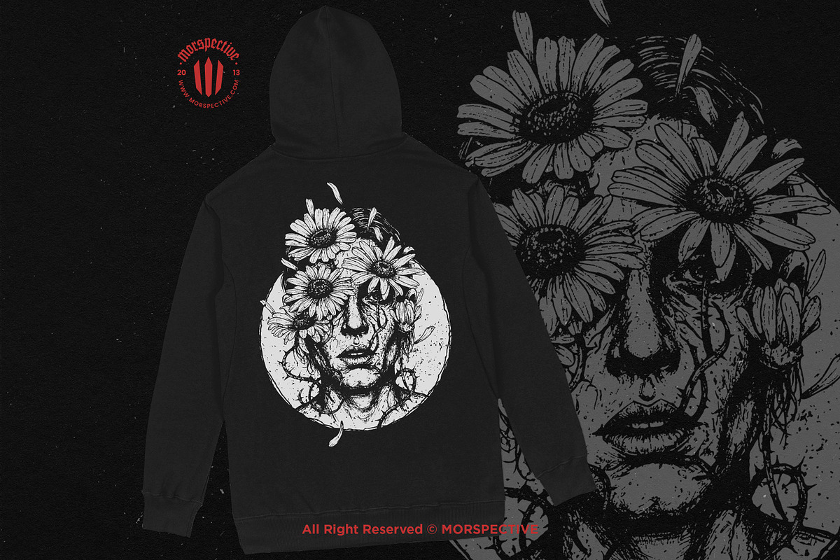 10 Bundle Dark Art Floral Life Girl, an Illustration by Morspective (Photo 4 of 7)