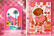 100 Retro Pink Girly Wall Art Prints, a Decorative Illustration by Matisse Studio (Thumbnail 4 of 10)