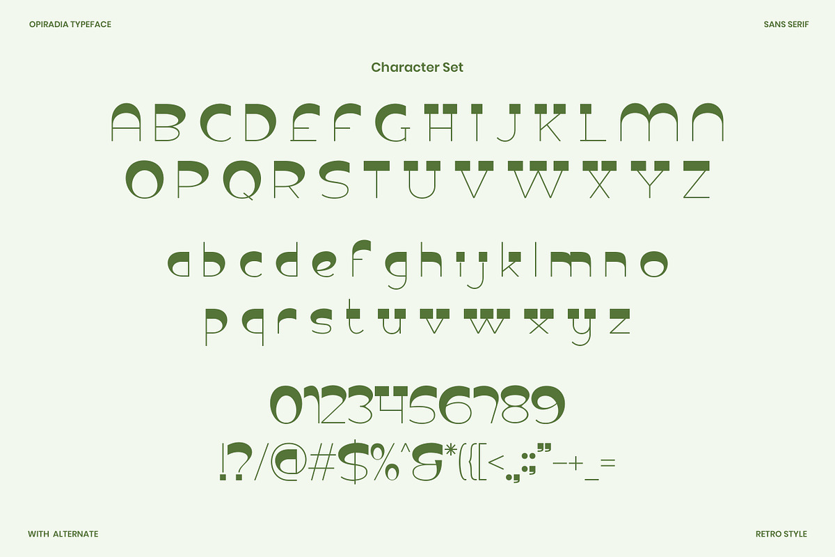 Opiradia - Retro Sans Serif Font, a Sans Serif Font by Flawless And Co (Photo 9 of 10)