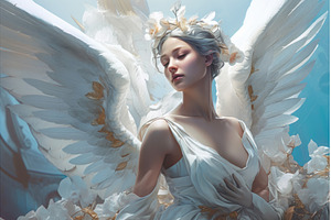 Angel heaven woman. Generate Ai, a Person Photo by Ylivdesign