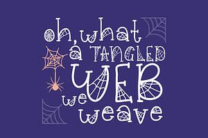 Cobweberly Halloween Spider Web Font