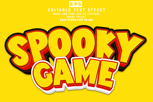 Vector Spooky Game 3d Editable Text