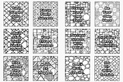 Affirmation Coloring on Mosaic BG, a Decorative Illustration by Lamia Emad (Thumbnail 2 of 4)