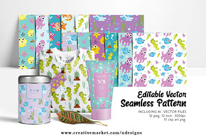 Under The Sea Seamless Pattern