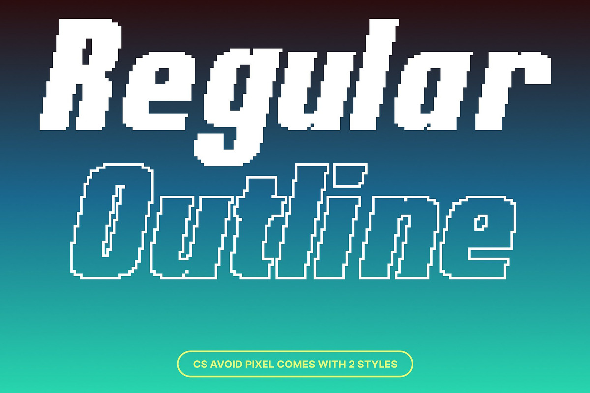 CS Avoid Pixel, a Sans Serif Font by Craft Supply Co. (Photo 3 of 8)