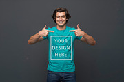 T-Shirt Mockup - Teal Edition, a Shirt Mockup by ForhadGFX (Thumbnail 3 of 12)