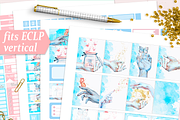 Blue Watercolor Planner Sticker Set, a Design Template by DigitalDesignAI (Thumbnail 1 of 4)
