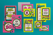 Pink Retro Wedding Invitation, an Invitation Template by graphicook (Thumbnail 1 of 3)