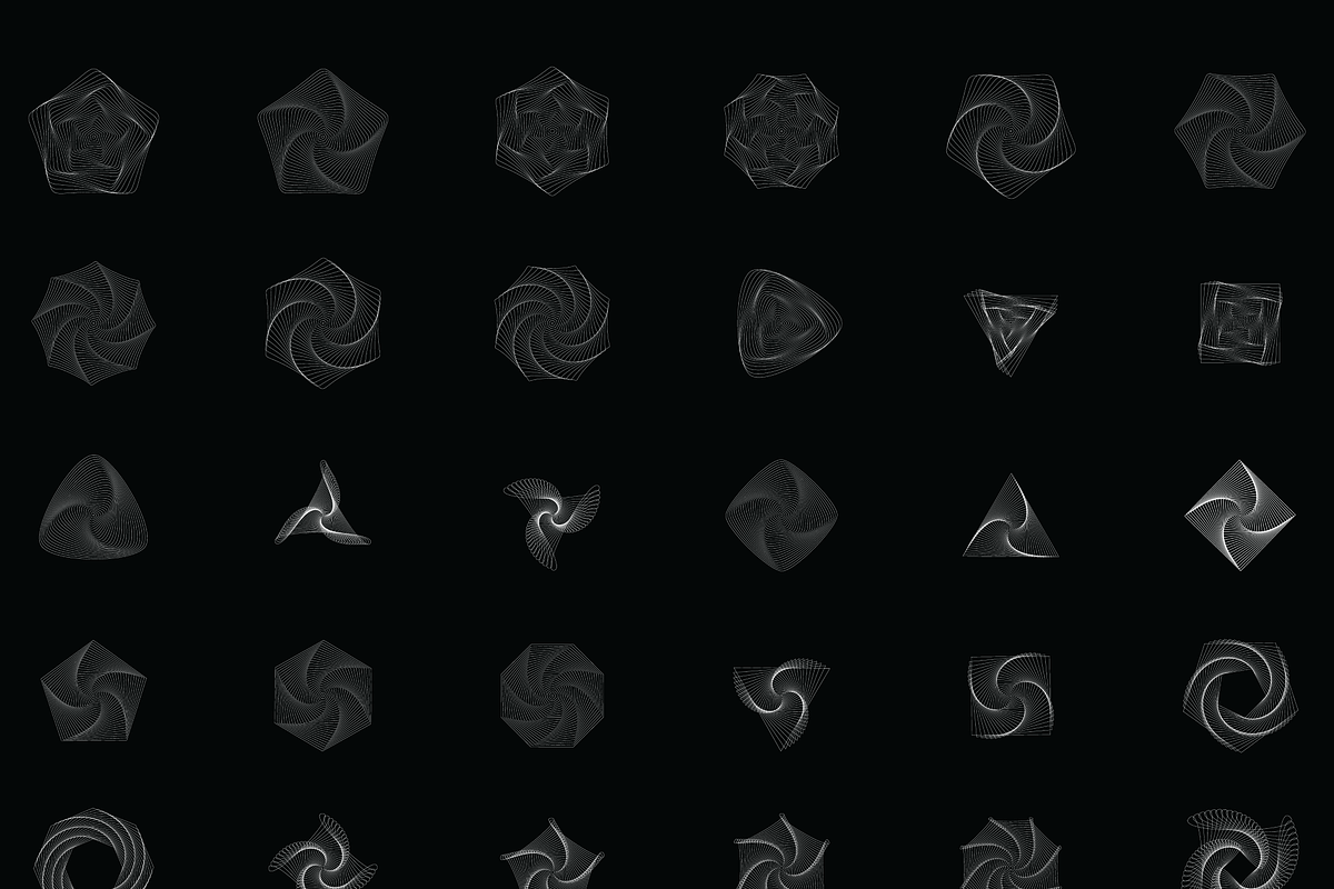36 Abstract Geometric Lines Vector, a Decorative Illustration by yopie (Photo 2 of 3)