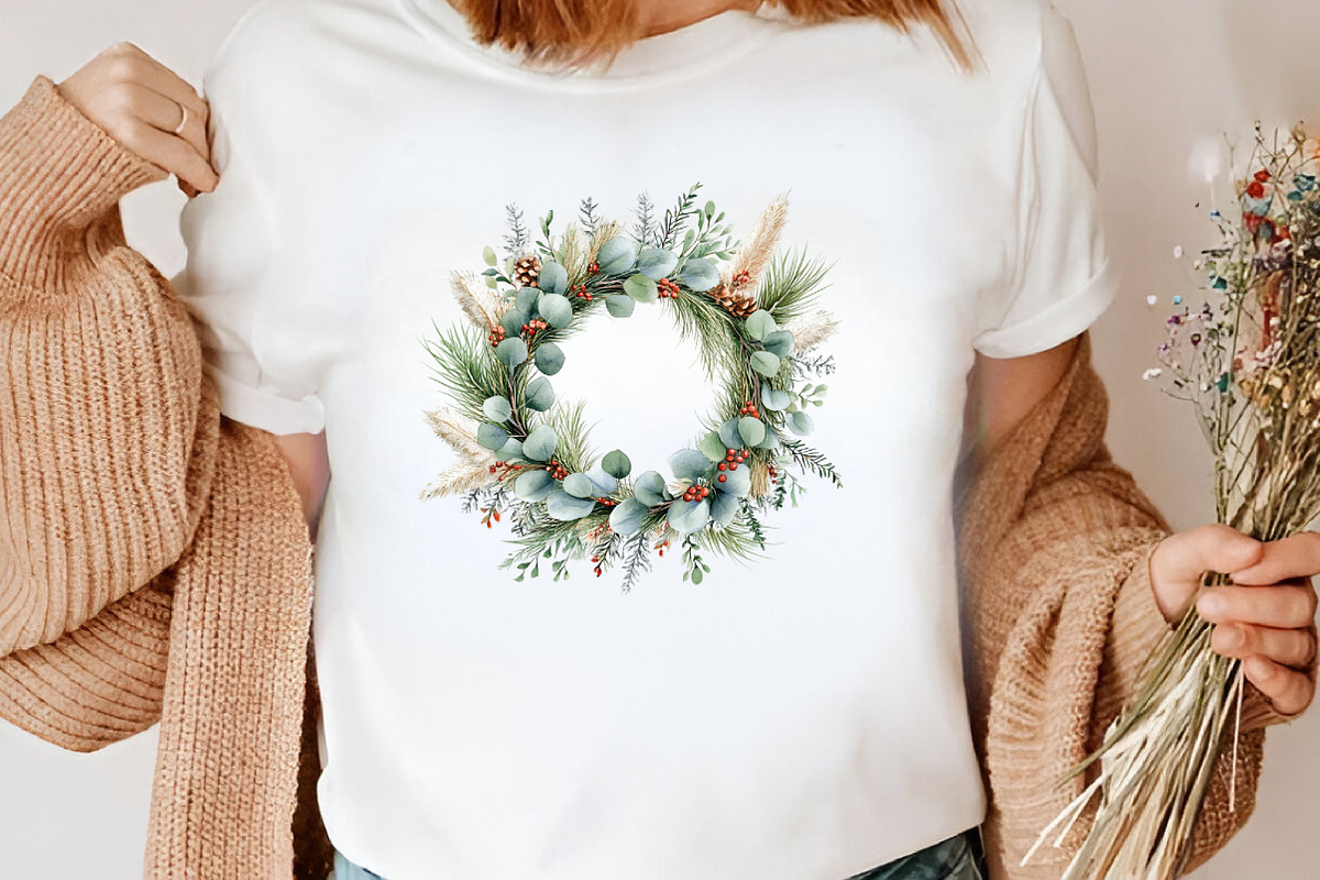 Watercolor Neutral Christmas Clipart, an Illustration by Canvas Craft (Photo 6 of 8)
