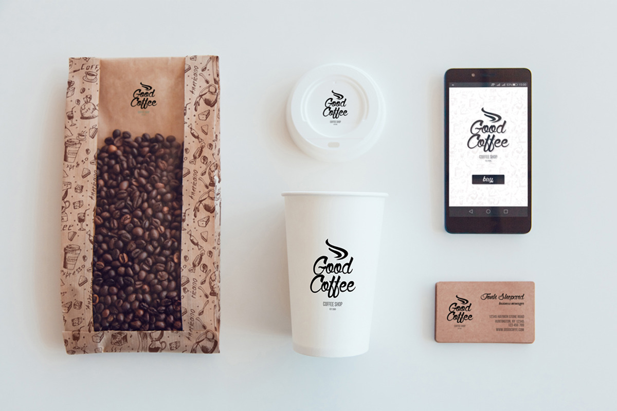 Coffee Branding Mock-up, a Cups & Container Mockup by Freeman Studio (Photo 11 of 16)