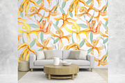 WARM BOTANICAL BLOOMS PATTERN, a Pattern Graphic by MartinShop (Thumbnail 6 of 10)