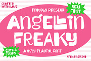 Angellin Freaky A Ugly Playful Font, a Handwritten Font by Afkari Studio (Thumbnail 1 of 10)