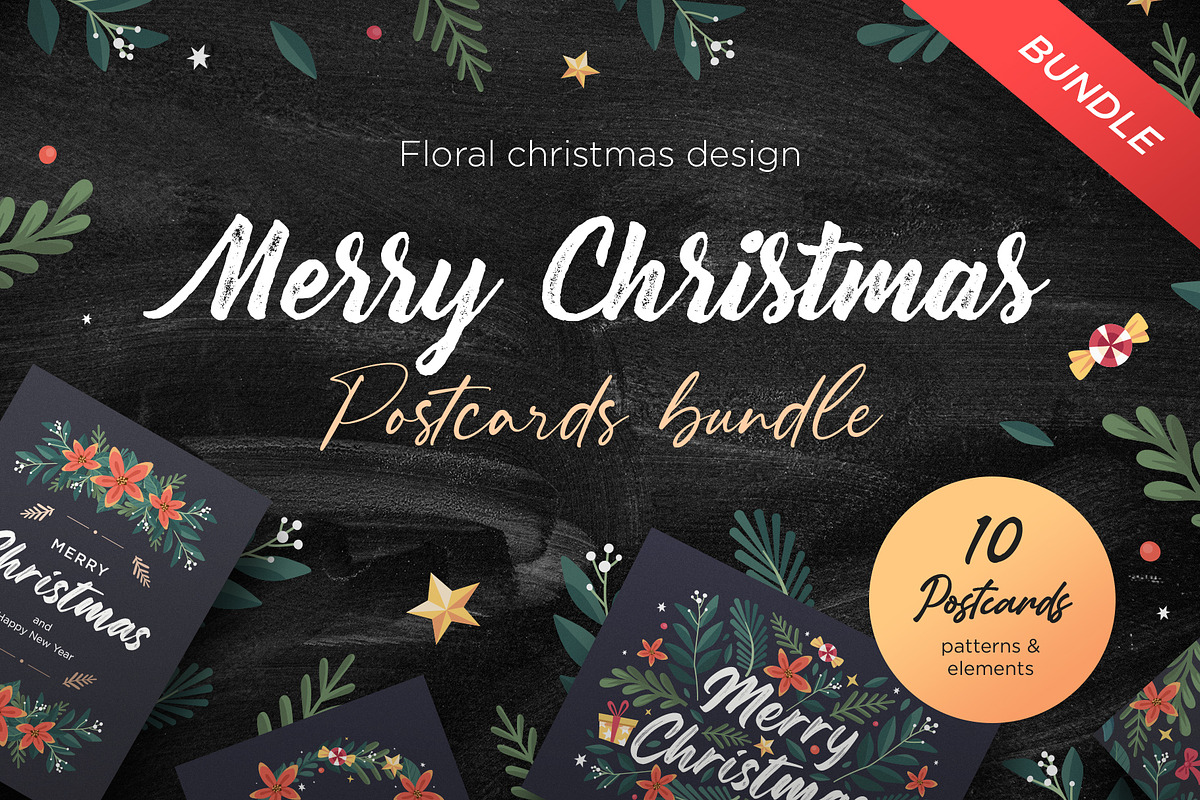Christmas Cards Set, a Card Template by StonePic (Photo 1 of 4)