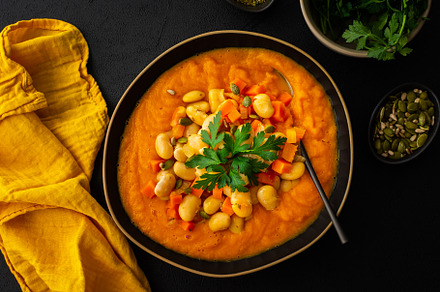 Bean and vegetable soup, a Food & Drink Photo by Pandateam