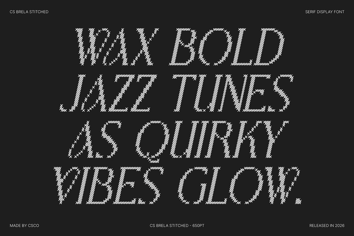 CS Brela Stitched, a Serif Font by Craft Supply Co. (Photo 4 of 8)