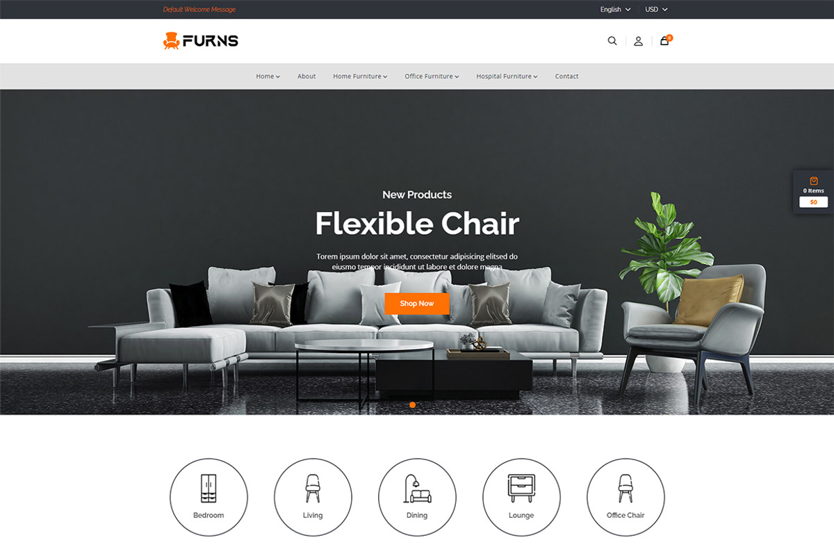 React eCommerce Template - Furns, a Shopify Template by HasThemes (Photo 2 of 4)