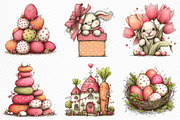 Whimsical Easter Clipart Png, an Illustration by Craft Nest (Thumbnail 3 of 11)