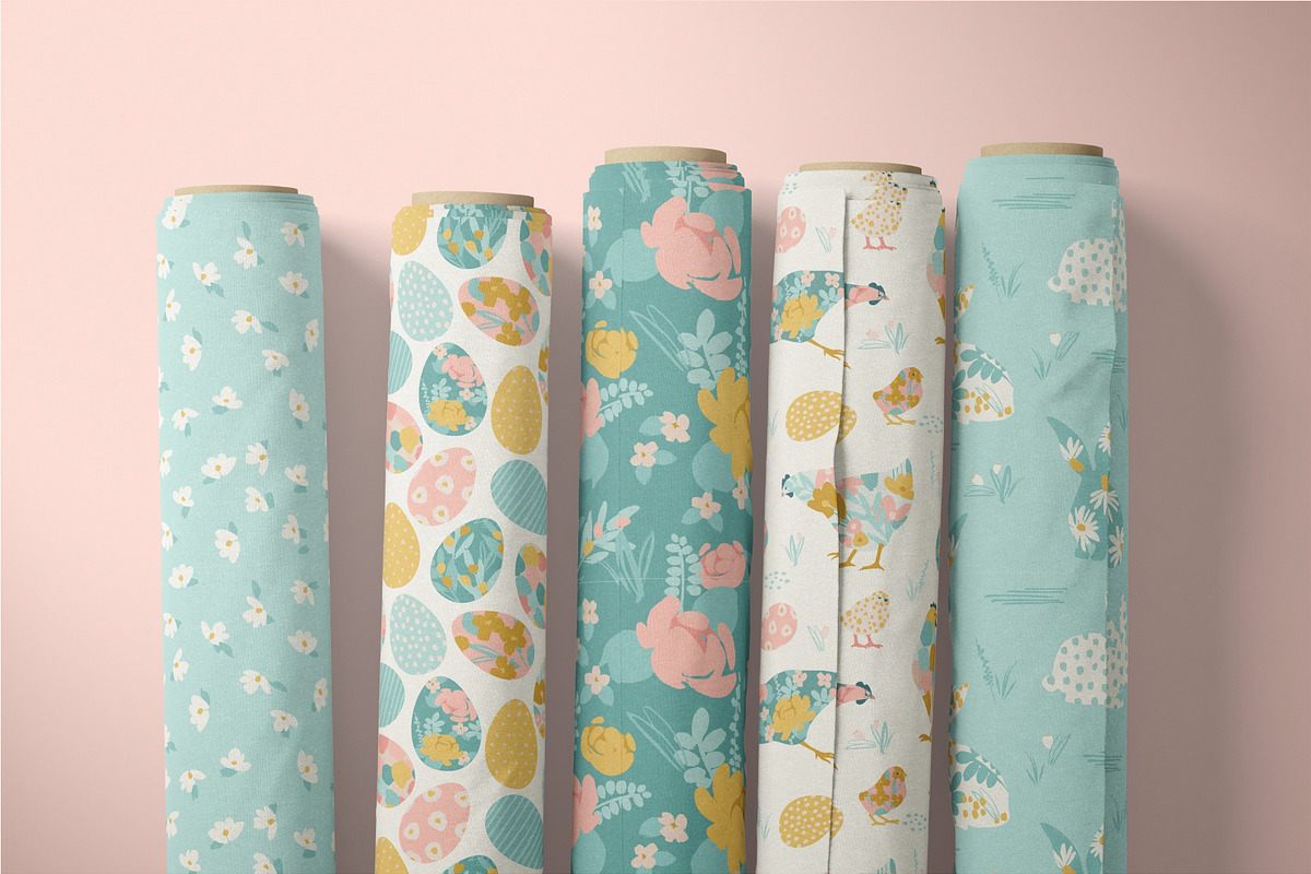 Easter seamless patterns, a Pattern Graphic by Nadia Grapes (Photo 2 of 5)