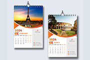 Modern Wall Calendar 2024, a Templates & Theme by pixelcreatx (Thumbnail 2 of 7)