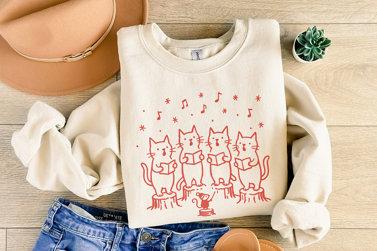 Singing Cat Choir PNG, Whimsical, an Illustration by SharpMarketplace (Photo 8 of 9)
