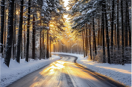 Golden Sunlight Through Snowy Winter, a Beauty & Fashion Photo by Lermont51