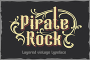 Pirate rock - vintage layered font, a Blackletter Font by Fractal fonts & graphics (Thumbnail 1 of 5)