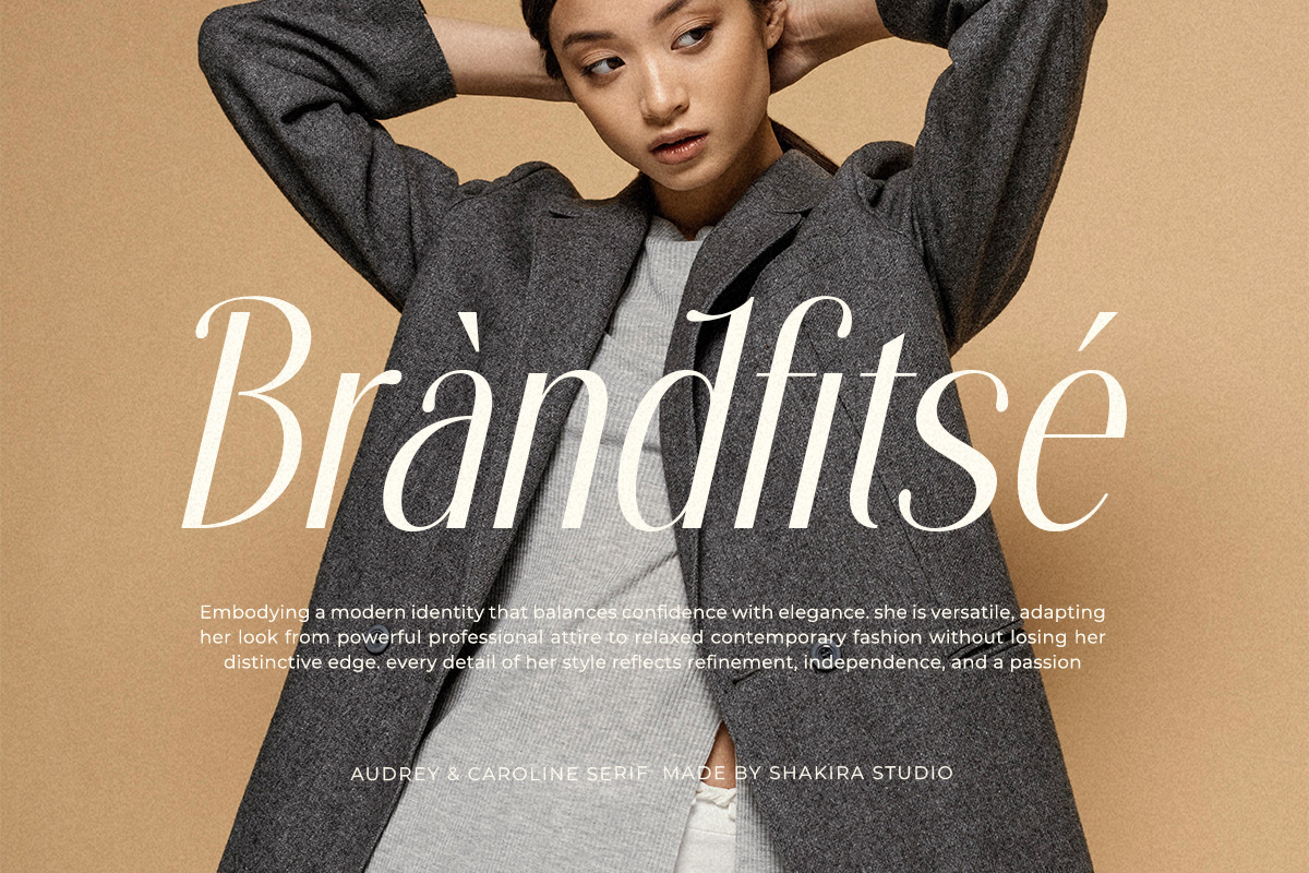 Audrey & Caroline - Elegant Modern, a Serif Font by Shakira Studio (Photo 5 of 10)