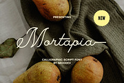 Mortapia Retro Script Font, a Script Font by Imoodev (Thumbnail 1 of 8)