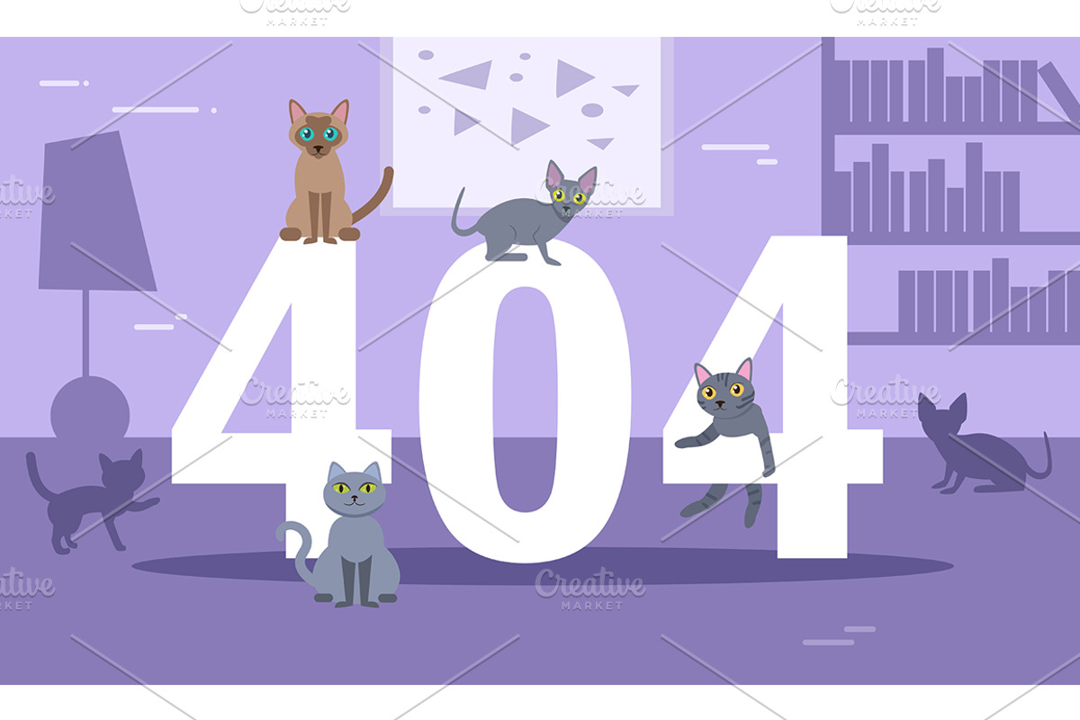 Error 404 cats, a Background Graphic by Anna Violet