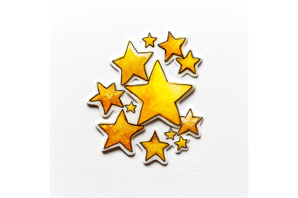 Prompt Star Glitter Clipart, a Decorative Illustration by Creative design (Photo 4 of 7)
