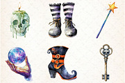 Vintage Creepy Halloween Clipart, an Illustration by Libby Wishes (Thumbnail 2 of 7)