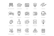 Electrical safety line icons, an Outline Icon by Tettygreen (Thumbnail 2 of 2)