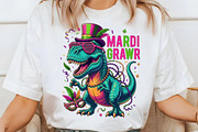 Mardi Grawr Dino T-Rex Mardi Gras Pn, an Illustration by designcity5 (Thumbnail 8 of 9)