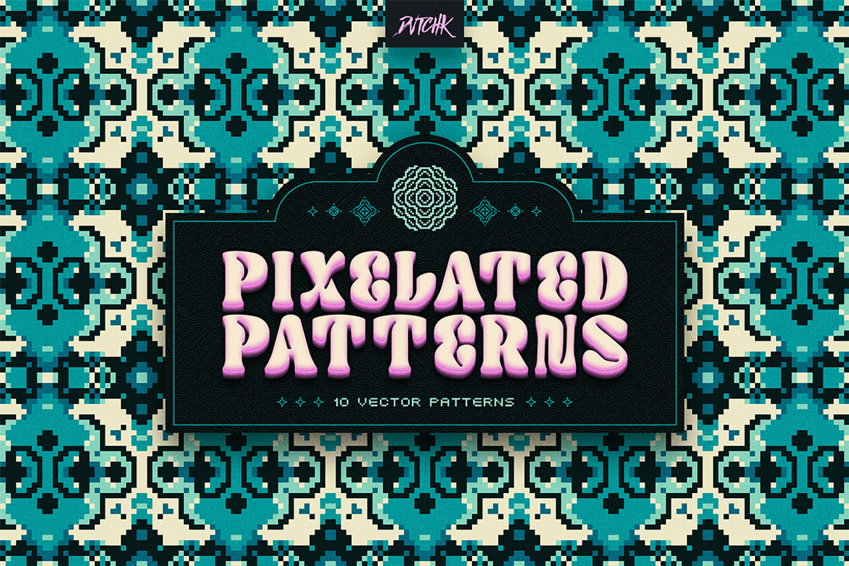 Pixel Mosaic Patterns | Vol. 07, a Pattern Graphic by dvtchk (Photo 3 of 10)