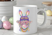 Easter Hip Hop Highland Cow PNG, an Illustration by CraftArtStudio (Thumbnail 3 of 4)