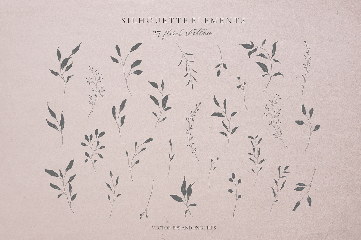 Botanical leaves - sketched florals, a Decorative Illustration by Madiwaso (Photo 13 of 14)