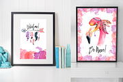 Boho flamingo Watercolor set, an Illustration by Evgeniia (Thumbnail 8 of 10)