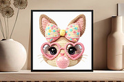 Crochet Glitter Easter Bunny PNG, an Illustration by DreamCafeArt (Thumbnail 3 of 6)
