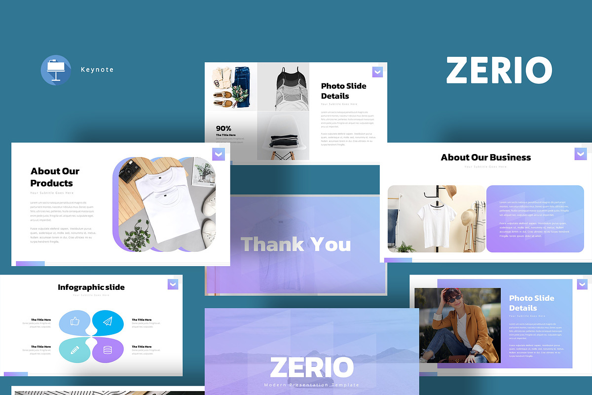 Zerio - Keynote Template, a Presentation Template by AQR Studio ...