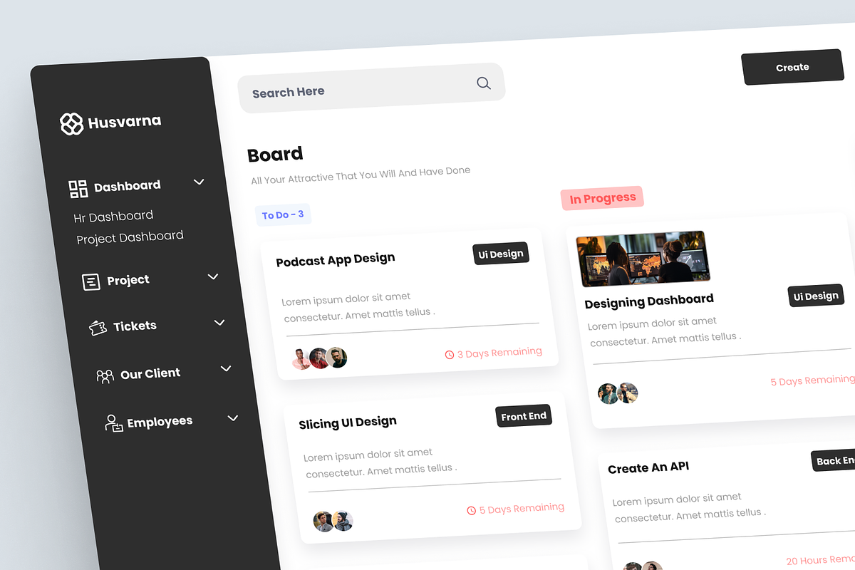 Project Management Admin Dashboard, an UI Kit Template by Annora Studio (Photo 2 of 6)
