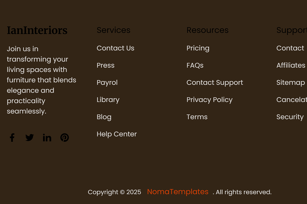 IanInterior-Interior Design Template, a React Template by NomaTemplates (Photo 12 of 12)