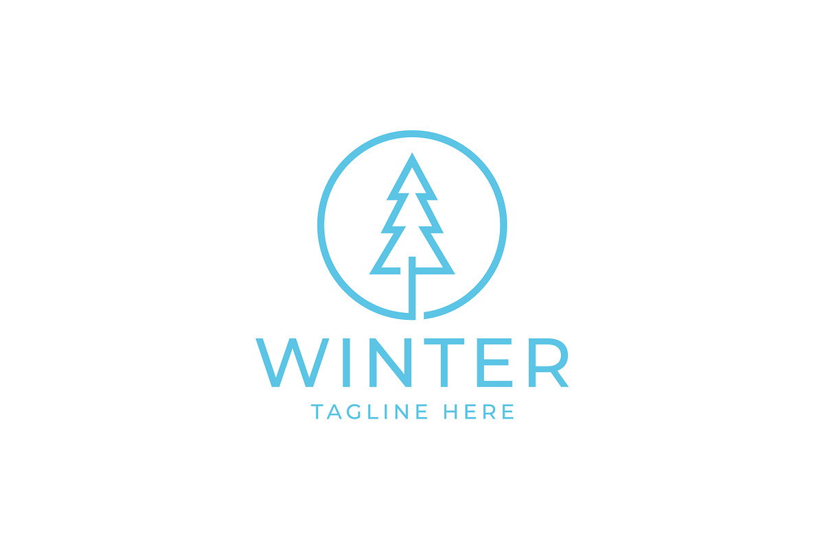 Winter Pine Tree Logo Forest, a Branding & Logo Template by Signatoro (Photo 2 of 3)