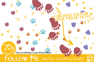 Follow Me - digital stamps / brushes